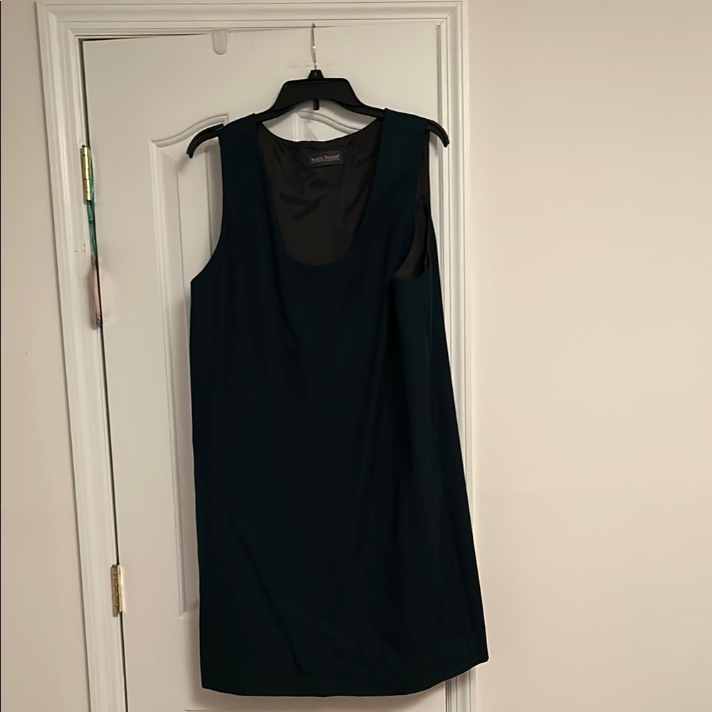 Herve Bernard Hunter Green Sleeveless Dress